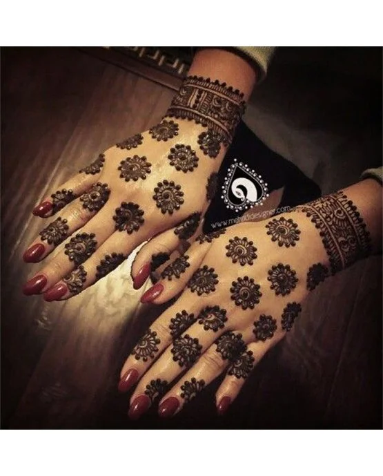 Luxurious Stroke Coverage Using Back Hand Mehndi Design